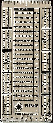 Uni-safe "perfecta-guage" Metal Perforation Perf Gauge - New! $2.99