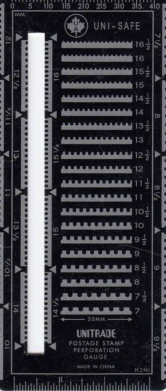 Metal Slotted Stamp Perforation Perf Gauge Identify Key Issues By Uni-safe New