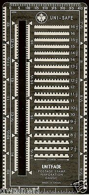 Uni-safe "superior Guage" Slotted Metal Perforation Perf Gauge - New! $2.99