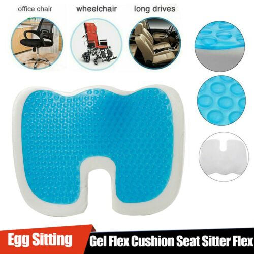 Cooling Gel Seat Cushion Memory Foam Coccyx Car Plane & Chair Pillow Orthopedic
