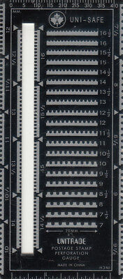 Uni-safe Superior Metal Stamp Perforation Gauge With Slot By Unitrade