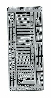 Perfecta Gauge Stamp Metal Perforation Perf Gauge Unitrade Uni-safe