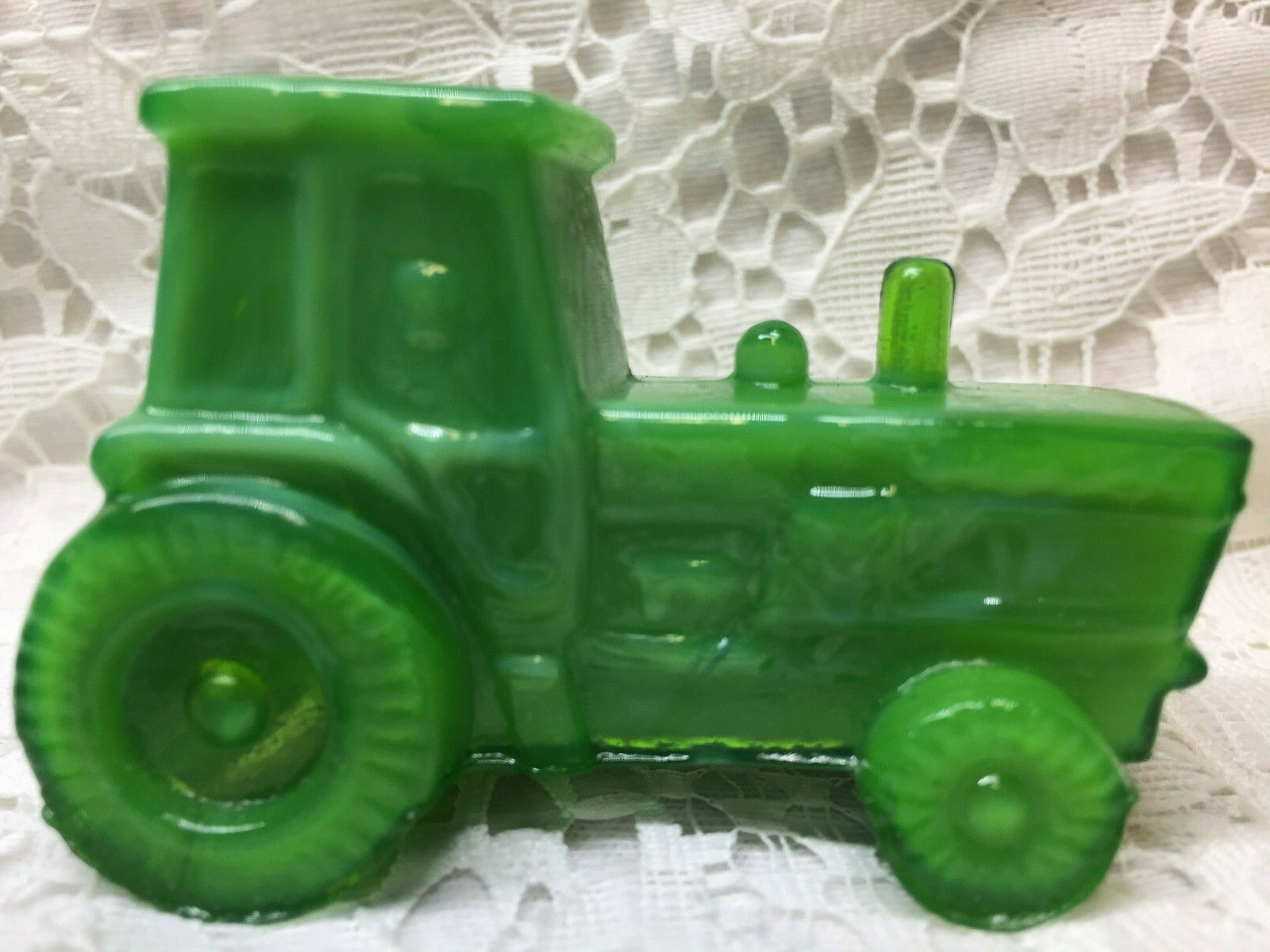 Jadeite Green Milk Glass John Deere Farm Tractor Ford New Holland Jade Opaque Ih