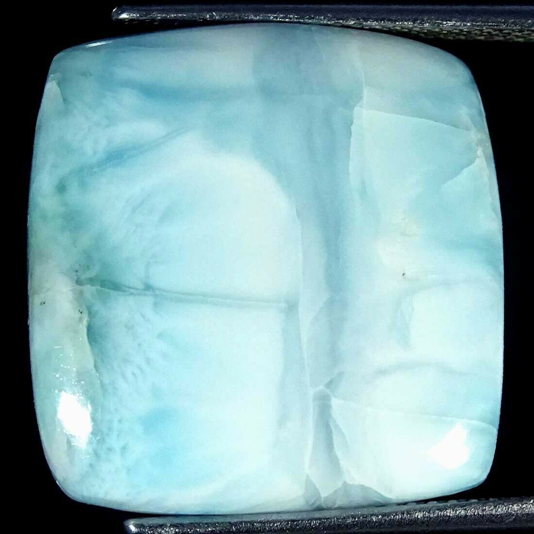 18.70cts Natural Sky Blue Larimar Cushion Dominican Republic Loose Gemstone