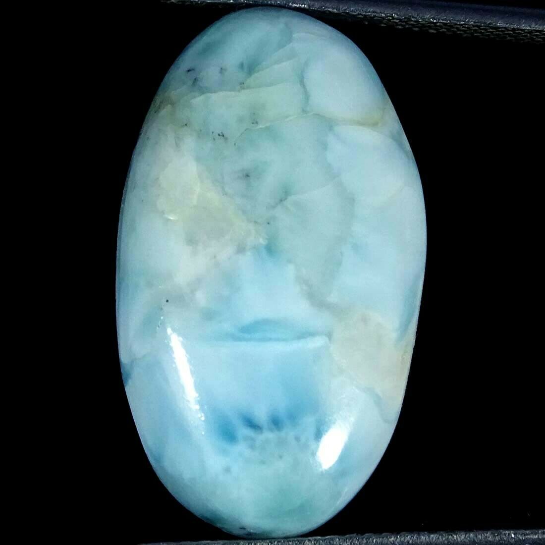 16.40cts Natural Sky Blue Larimar Oval Dominican Republic Loose Gemstone